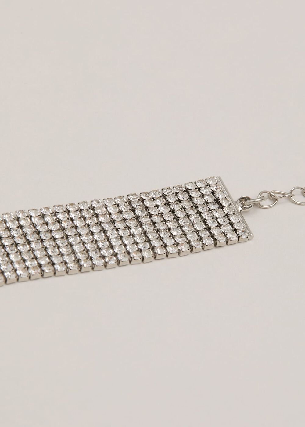 Silver Chainmail Sparkle Bracelet - Silver