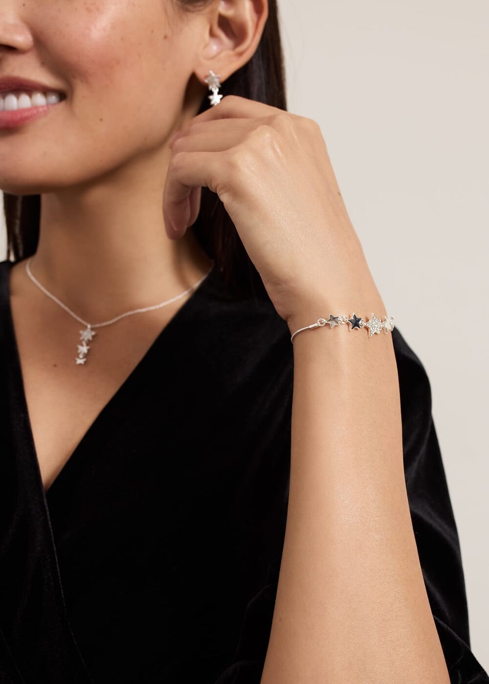 Silver Plated Star Extender Bracelet - Silver