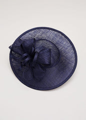 Navy Bow Disc Fascinator - Navy