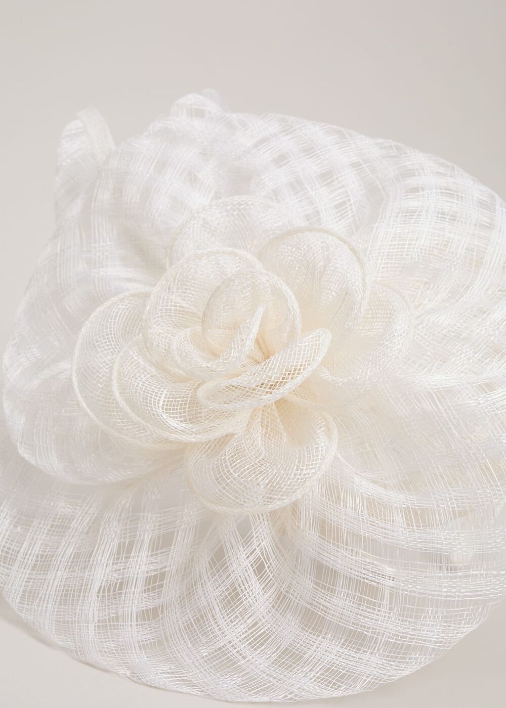 Flower Pillbox Fascinator - Ivory