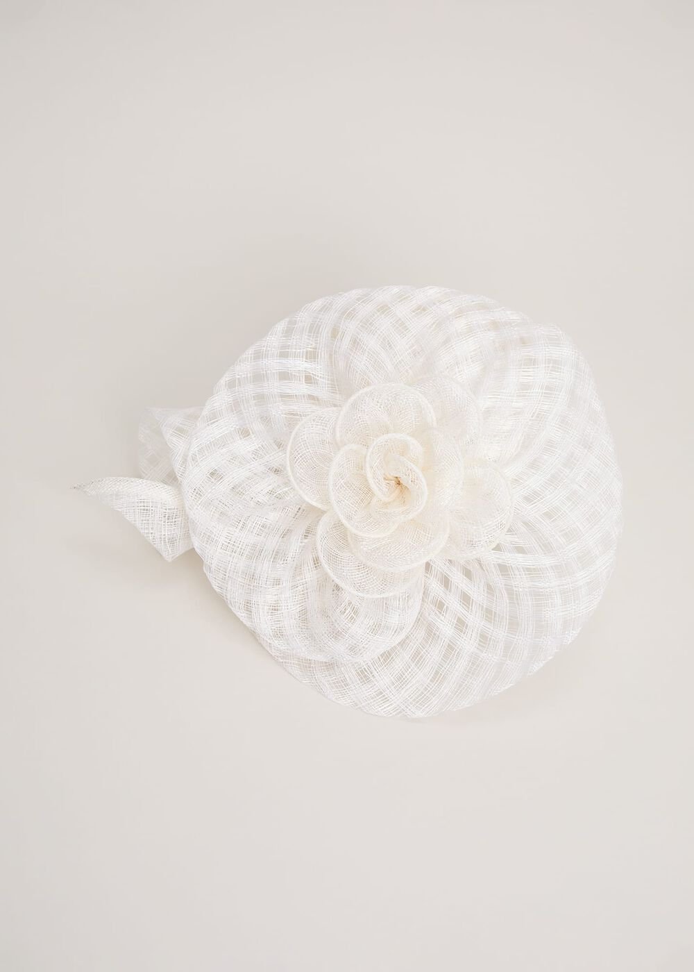Flower Pillbox Fascinator - Ivory