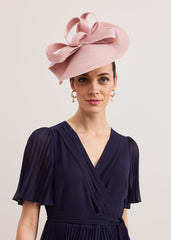 Antique Rose Plait Freeform Fascinator - Antique Rose