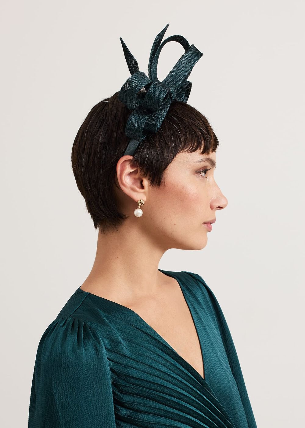 Teal Oversized Bow Headband - Teal