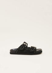 Double Buckle Sandal - Black