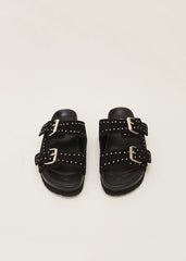 Double Buckle Sandal - Black