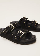 Double Buckle Sandal - Black