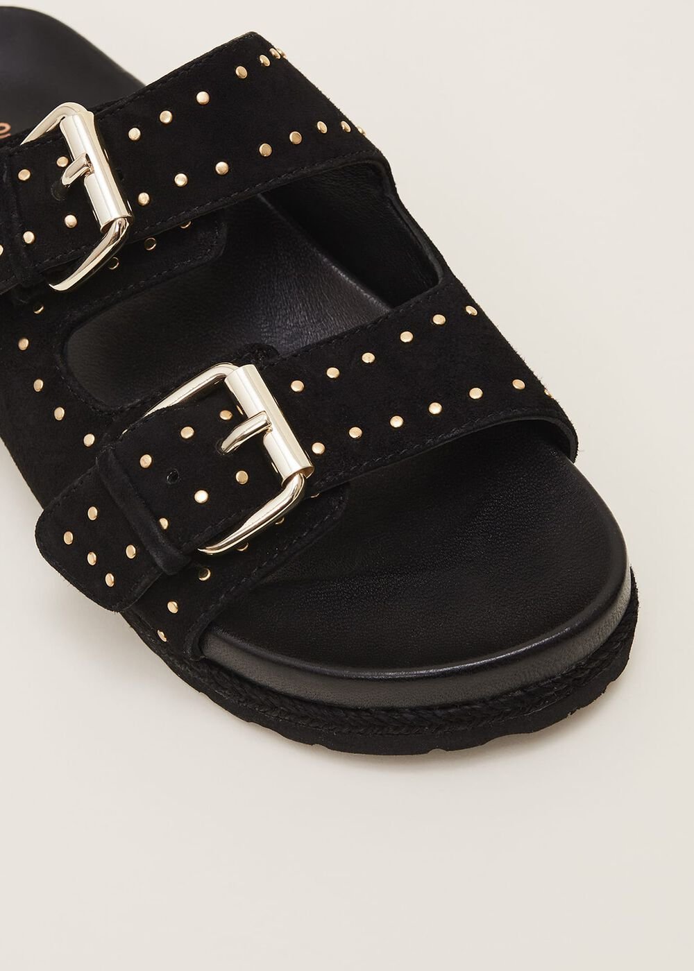 Double Buckle Sandal - Black