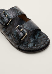 Animal Double Buckle Sandal - Teal