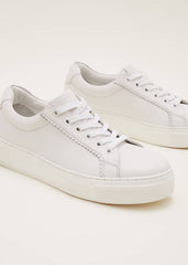 White Leather Trainers - White