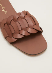 Woven Flat Sandal - Tan