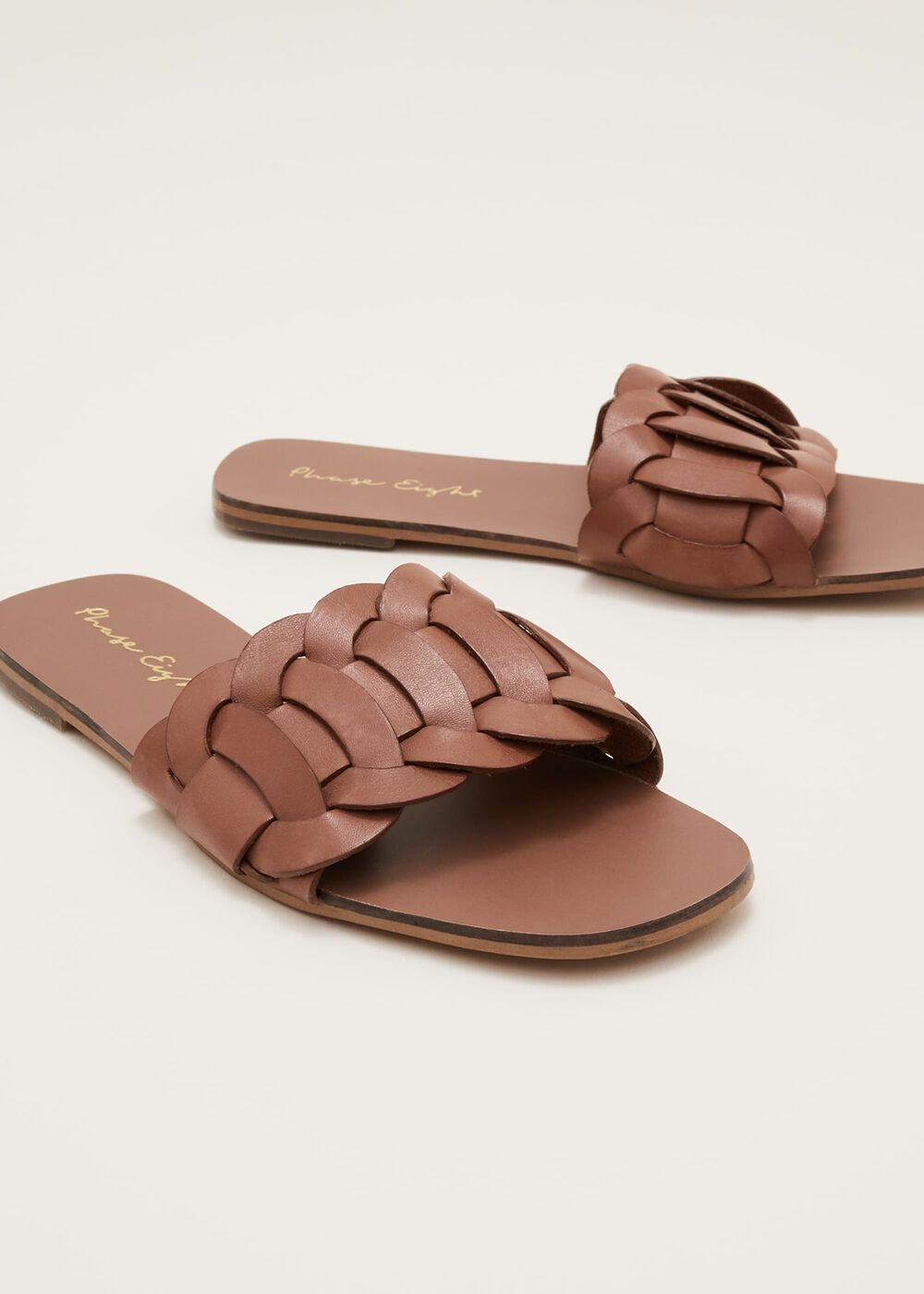 Woven Flat Sandal - Tan