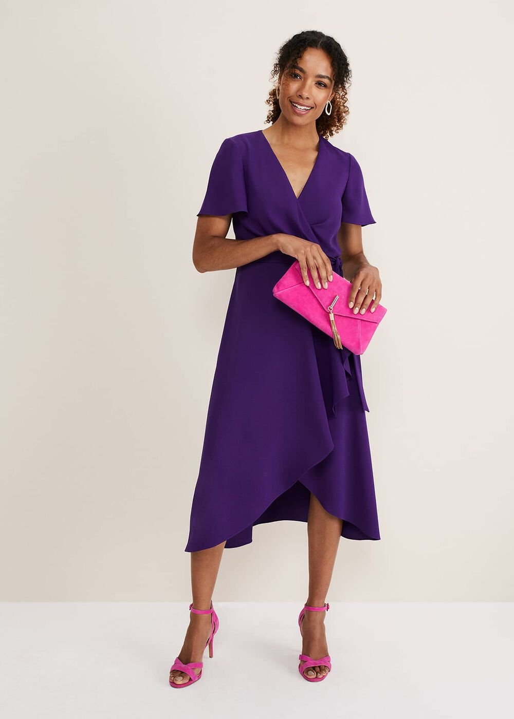 Cut Out Strappy Sandal - Magenta