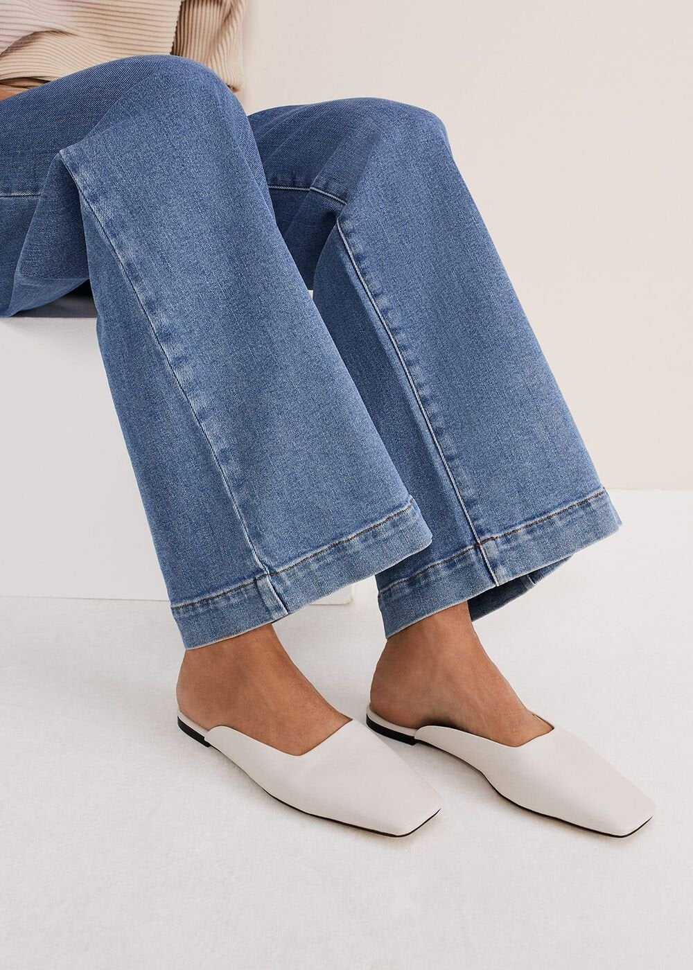 Slip On Mule Shoe - Ivory