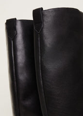 Flat Knee High Boot - Black