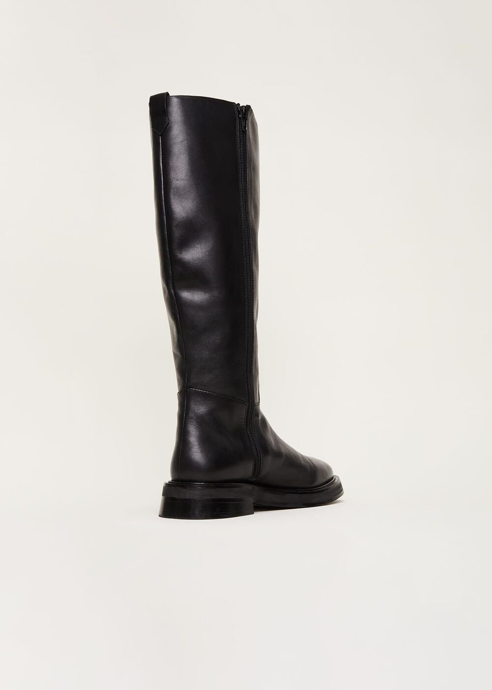 Flat Knee High Boot - Black