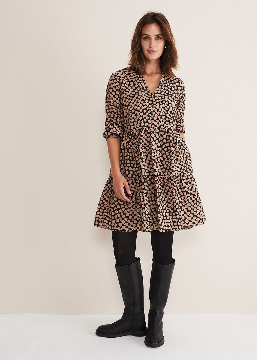 Flat Knee High Boot - Black