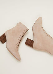 Lace Up Ankle Boot - Winter White