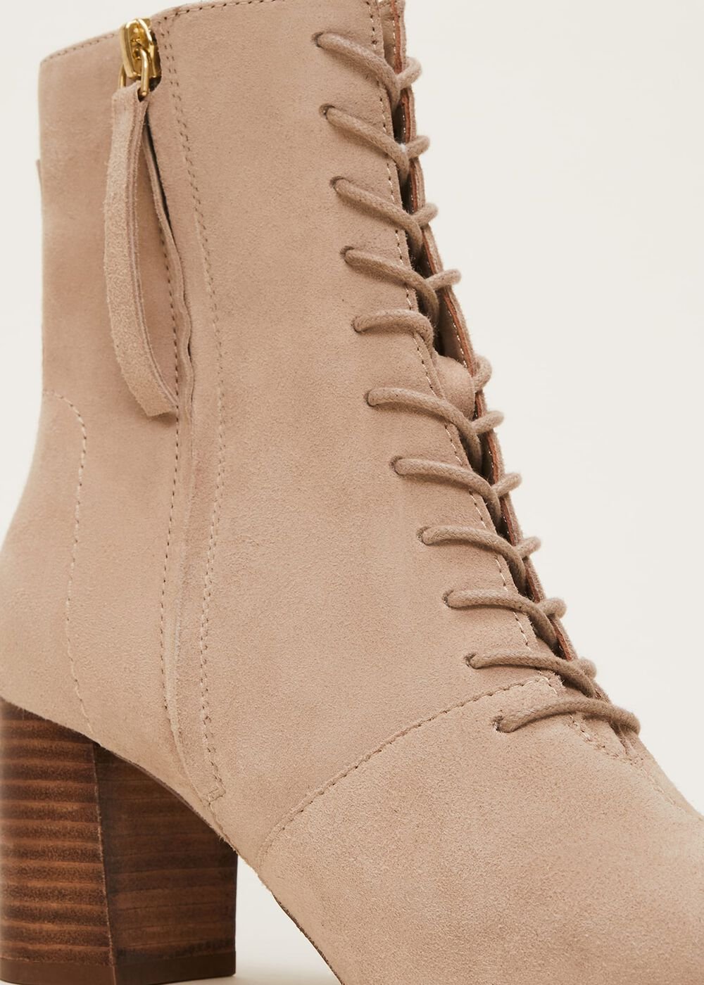 Lace Up Ankle Boot - Winter White