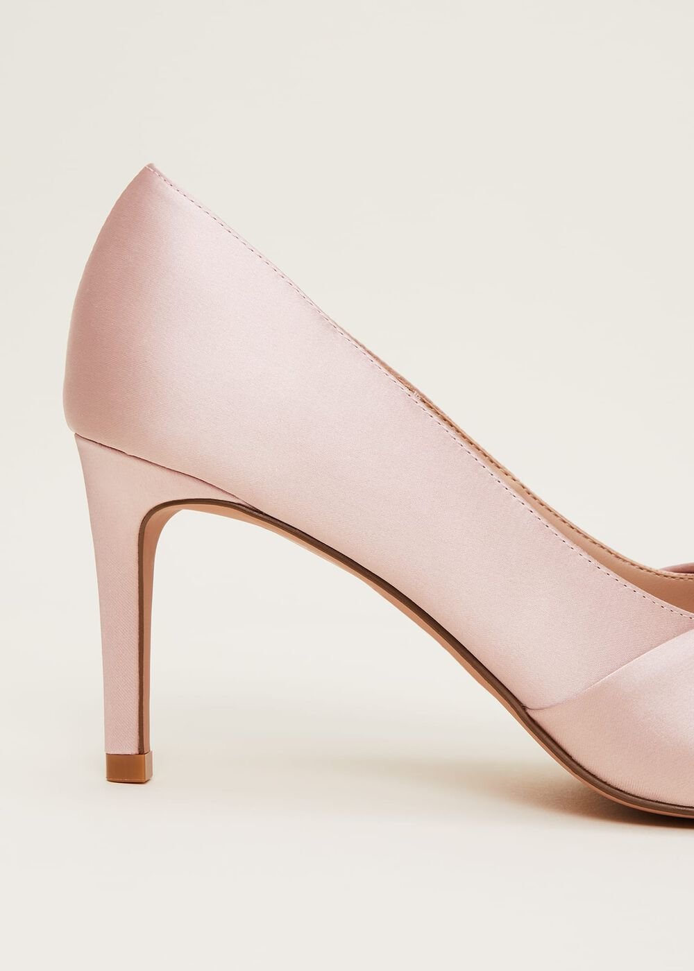 Satin Knot Front Court Shoe - Antique Rose