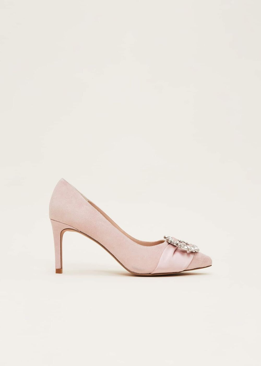 Embellished Court Shoe - Antique Rose