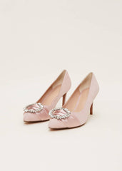 Embellished Court Shoe - Antique Rose