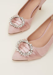 Embellished Court Shoe - Antique Rose