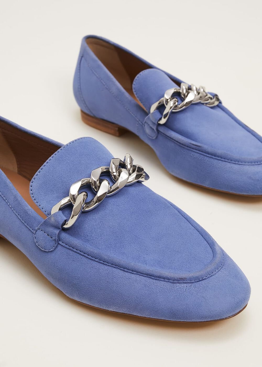 Chain Detail Loafer Shoe - Blue