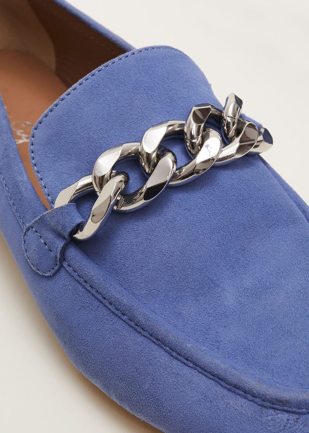 Chain Detail Loafer Shoe - Blue