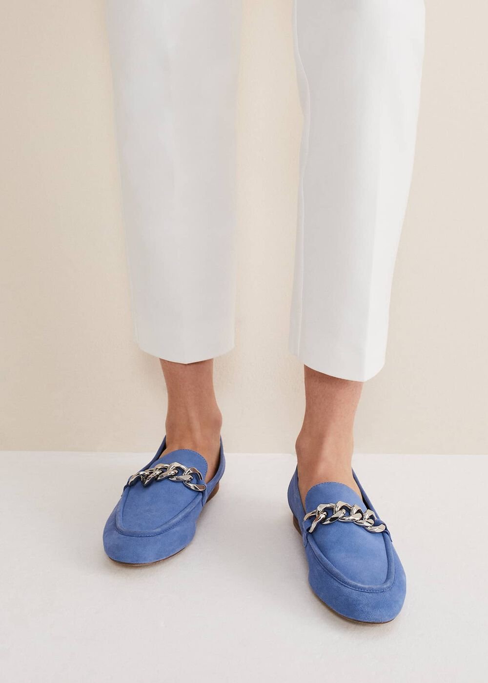 Chain Detail Loafer Shoe - Blue