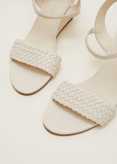 Leather Plait Strap Shoes - Ivory