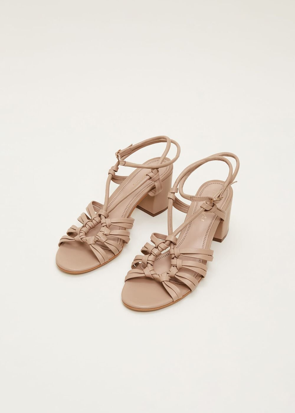 Leather Ankle Strap Sandal Shoe - Tan