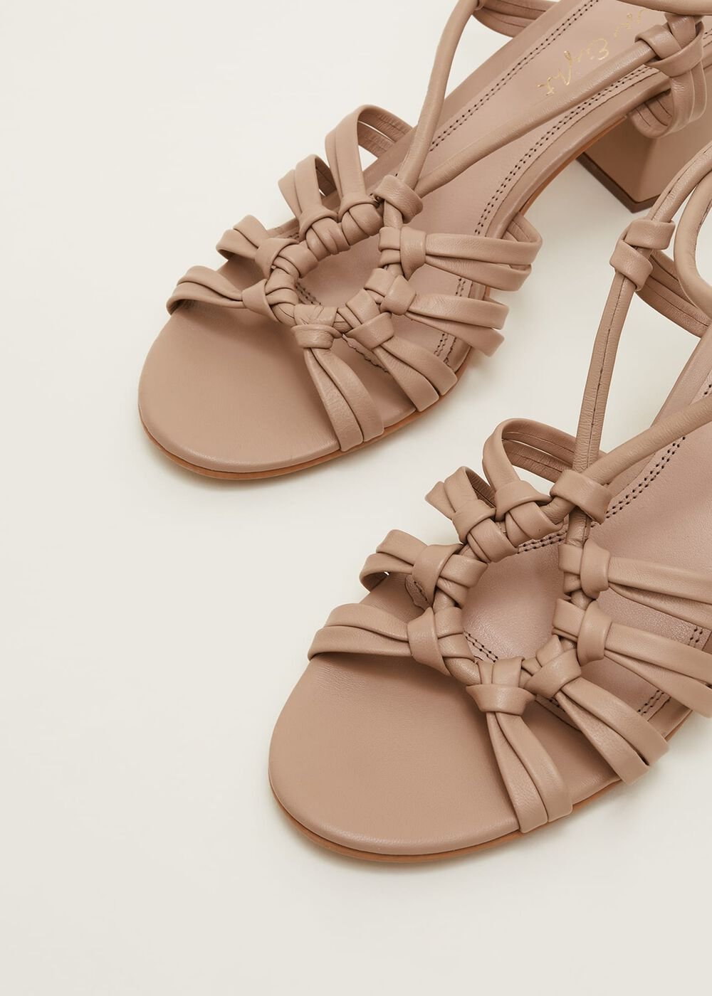 Leather Ankle Strap Sandal Shoe - Tan
