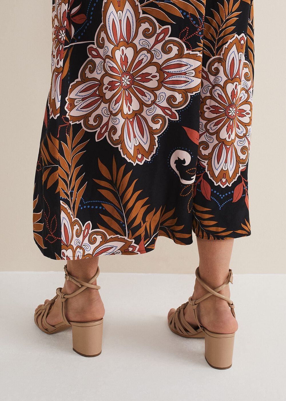 Leather Ankle Strap Sandal Shoe - Tan