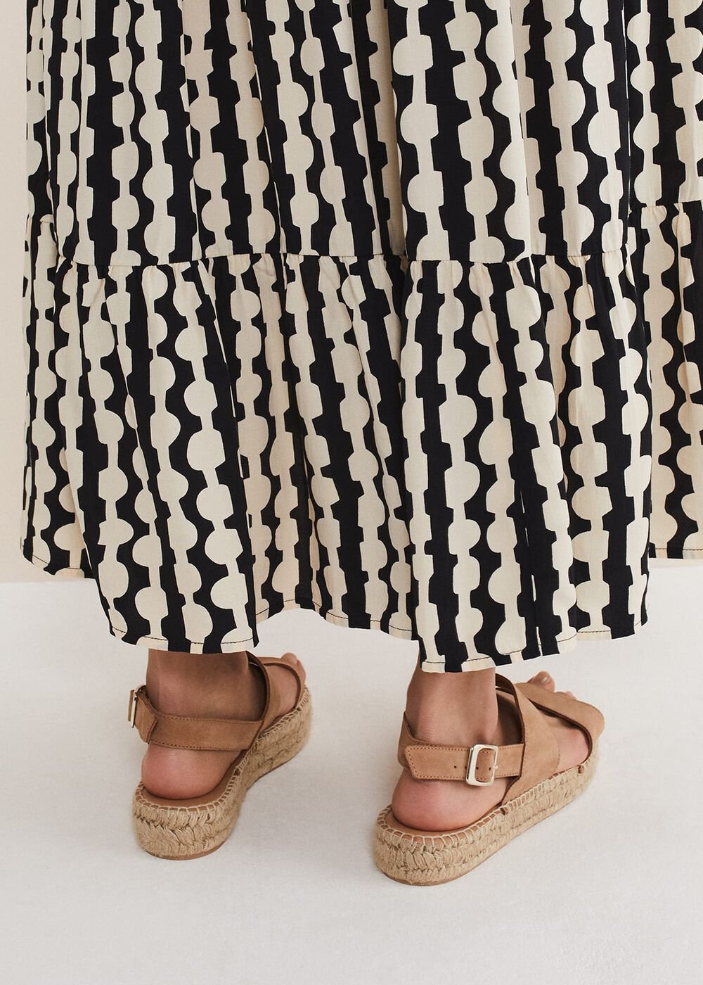 Brown Suede Chunky Sandals - Tan