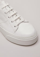 White Leather Trainers - White