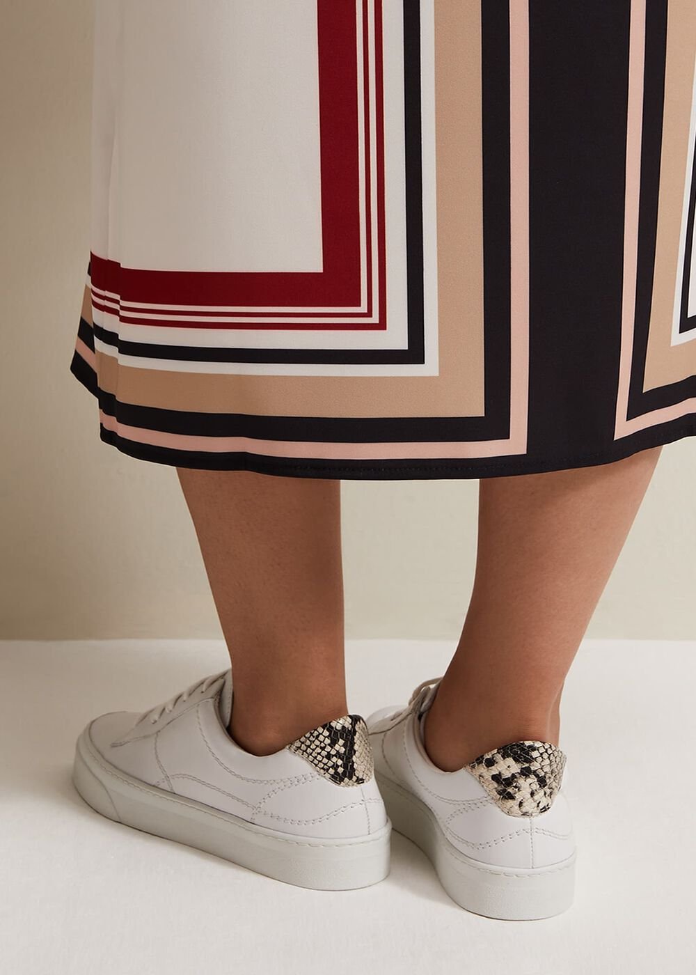 White Leather Trainers - White