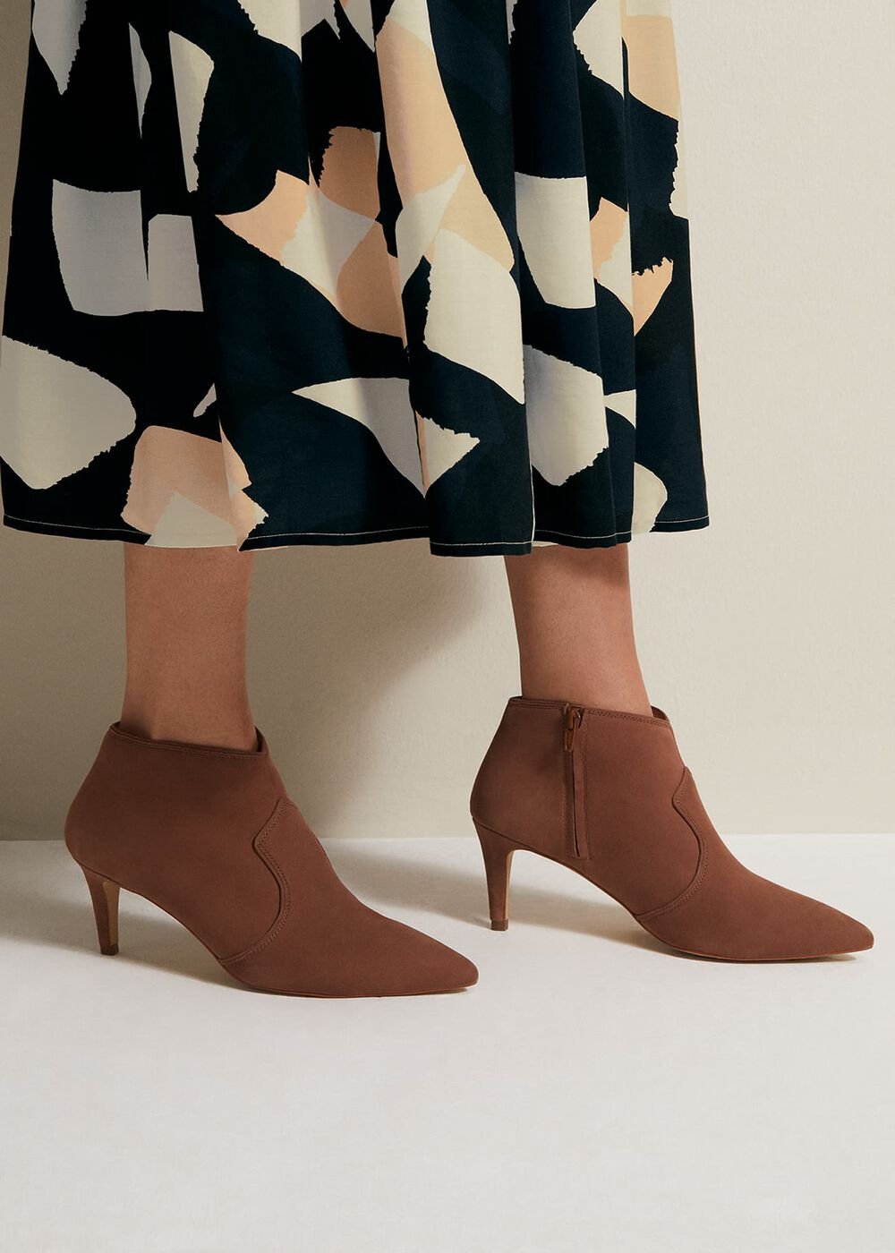 Brown Leather Boots - Tan