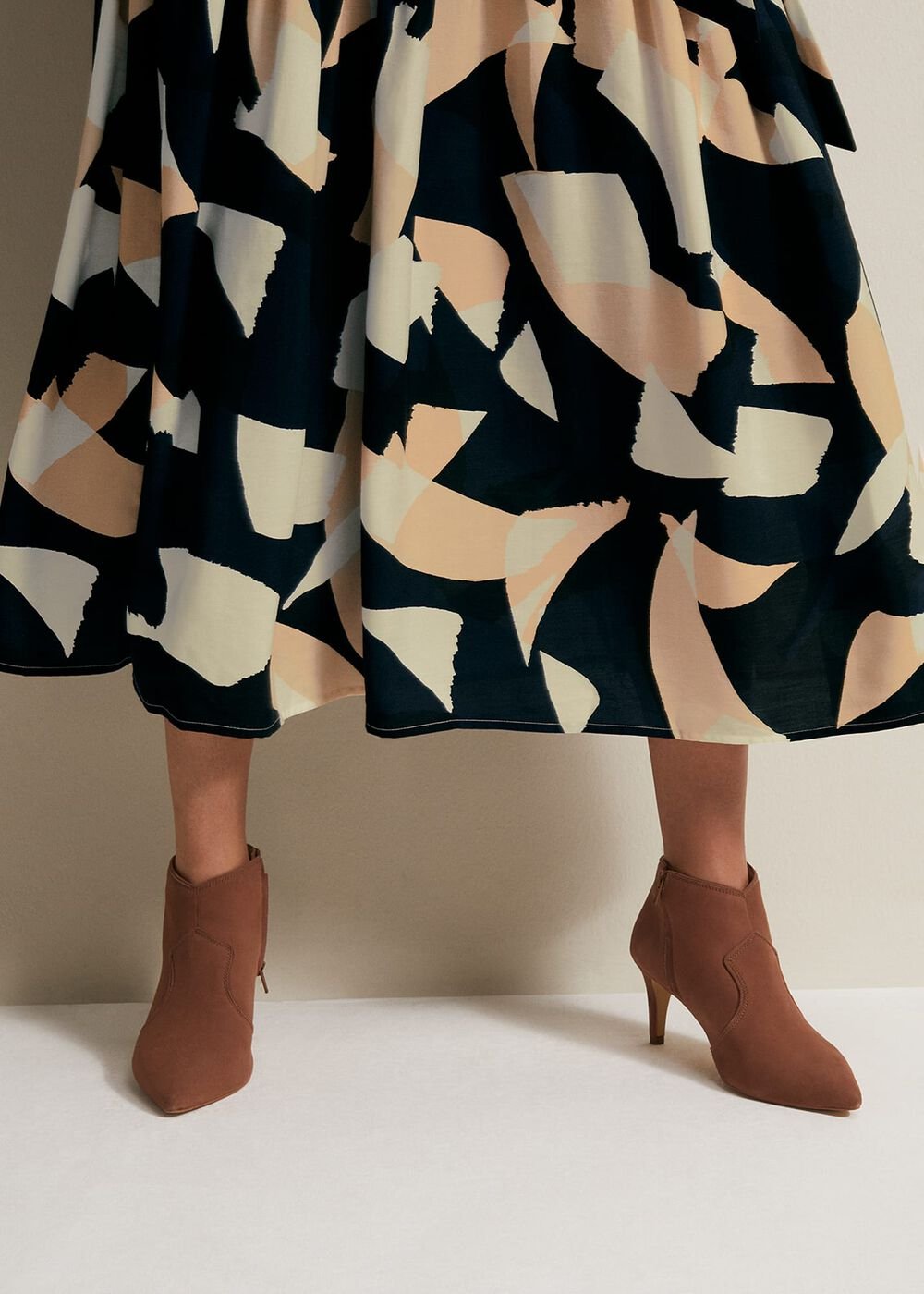 Brown Leather Boots - Tan