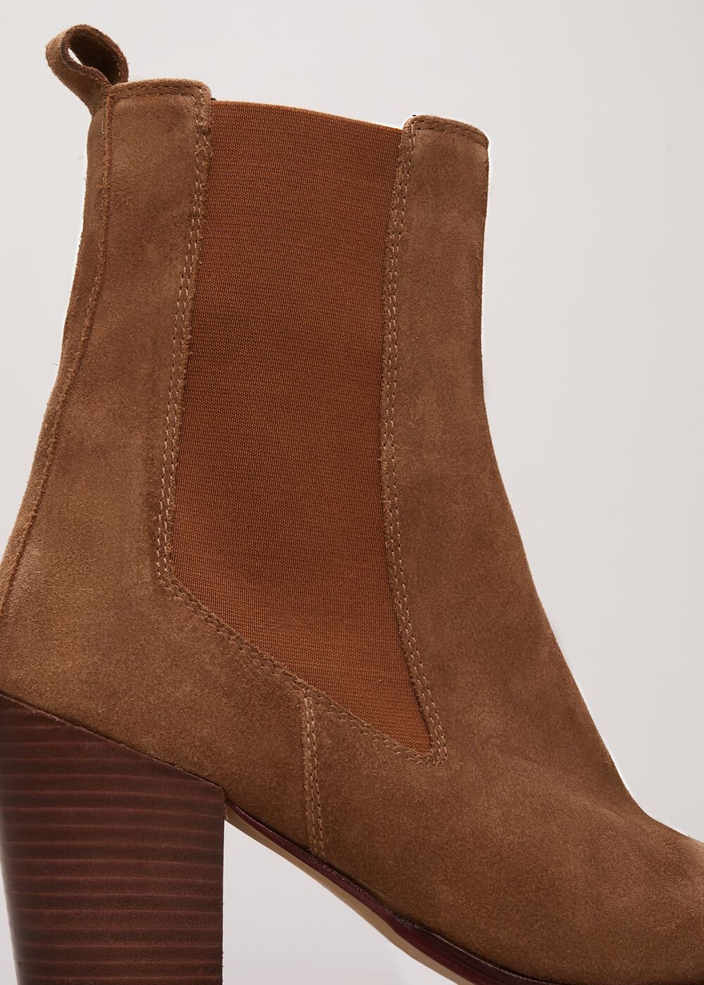 Brown Suede Cowboy Boots - Tan