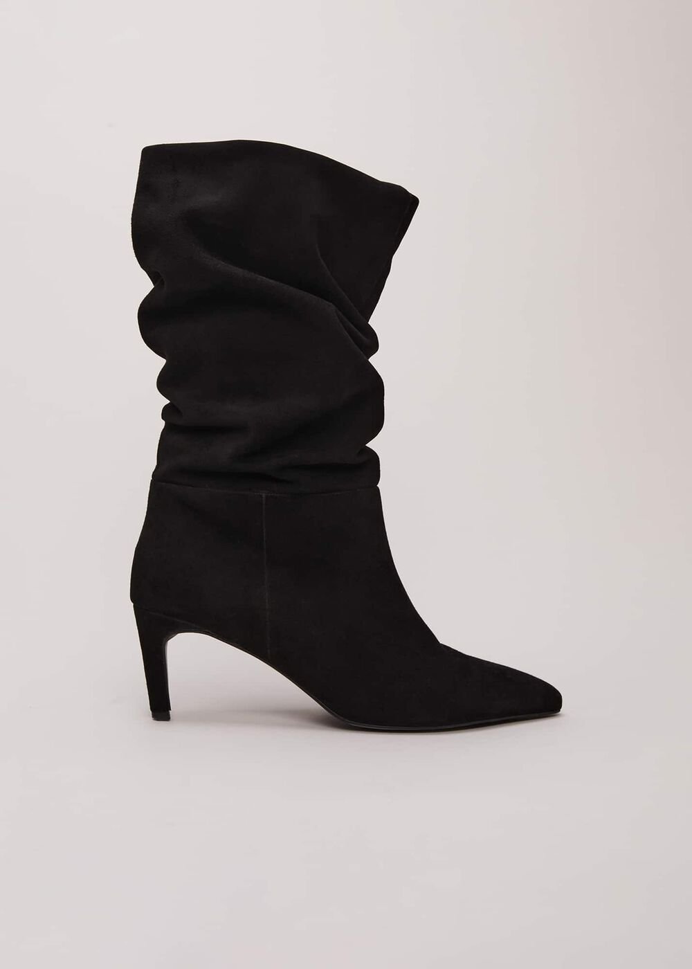 Black Suede Boots - Black