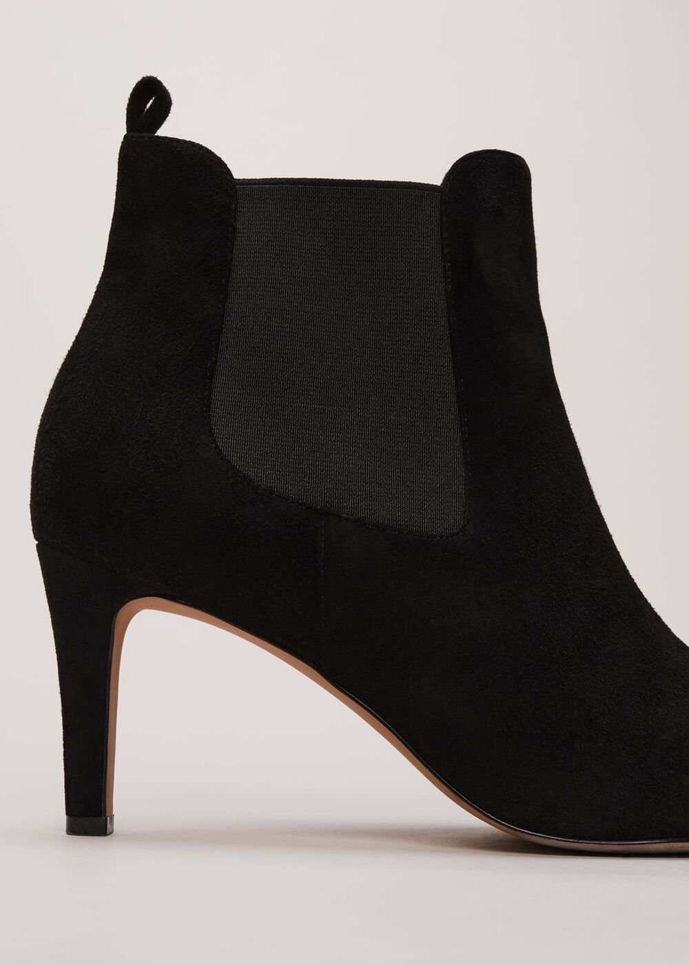 Black Suede Ankle Boots - Black