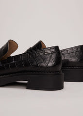 Black Chunky Loafers - Black