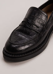 Black Chunky Loafers - Black