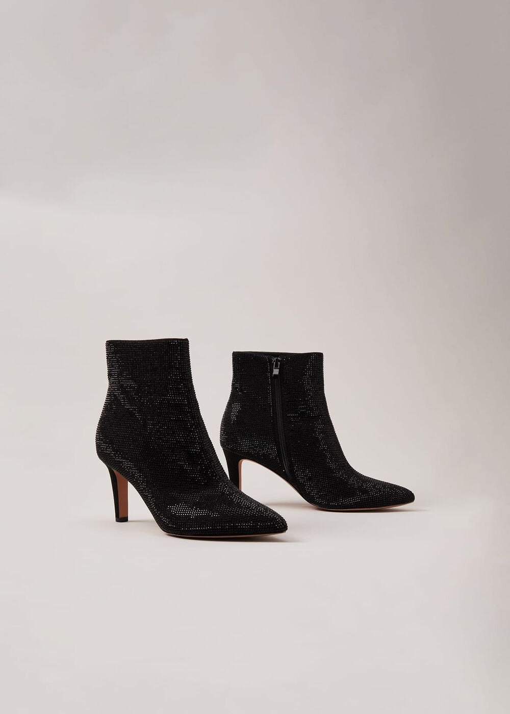 Black Sparkly Boots - Black