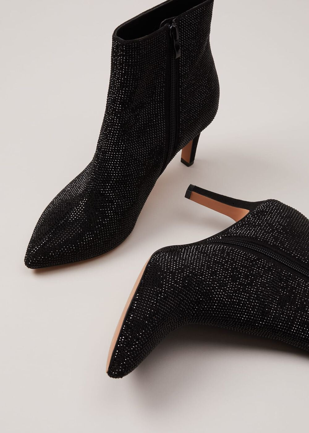 Black Sparkly Boots - Black