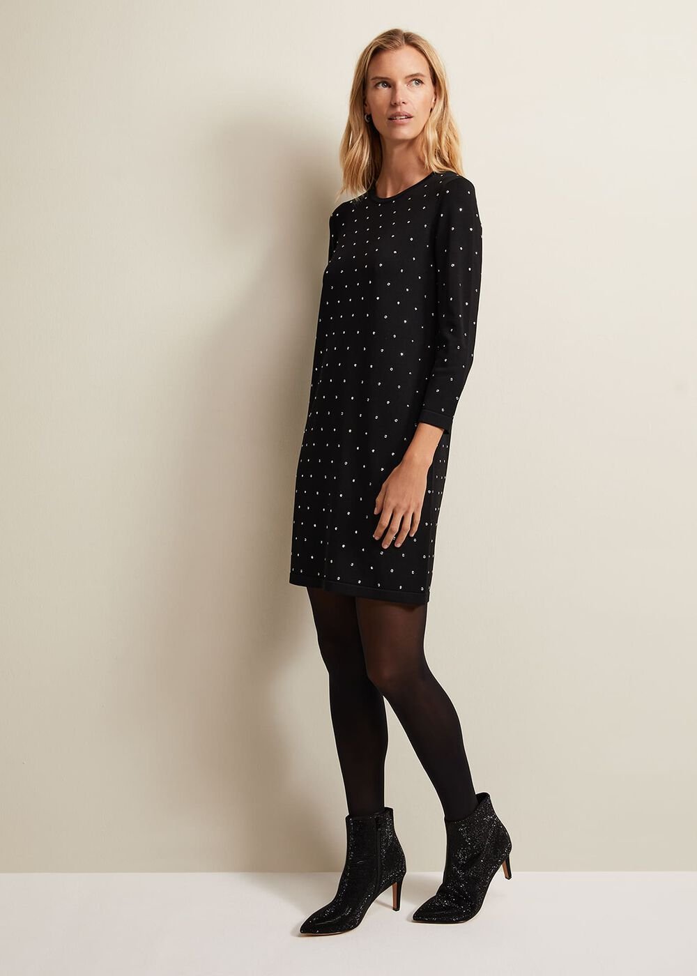 Black Sparkly Boots - Black