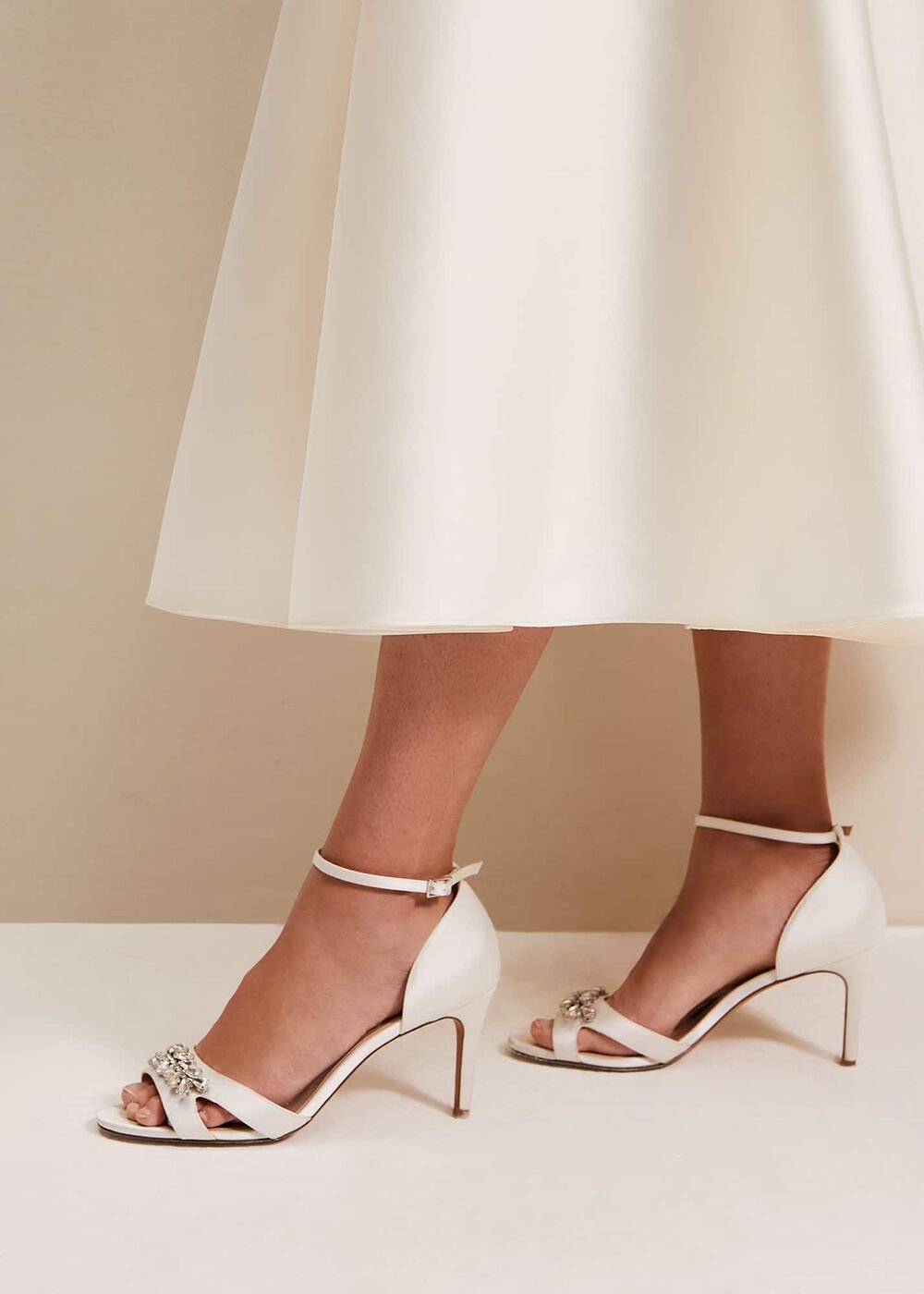 Embellished Sandals - Ivory