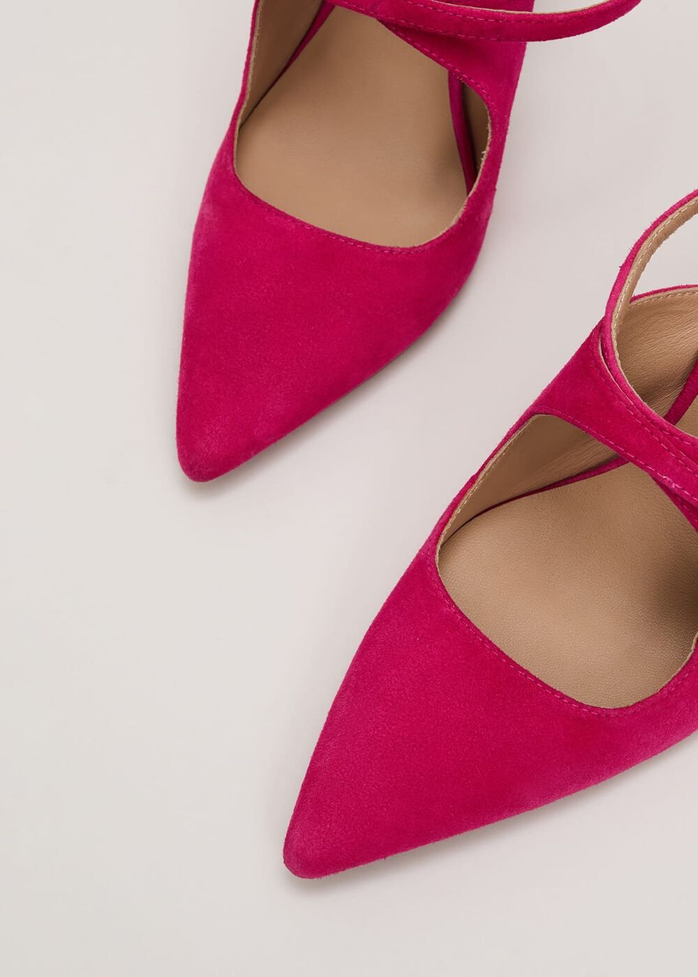 Cross Over Ankle Shoes - Pink