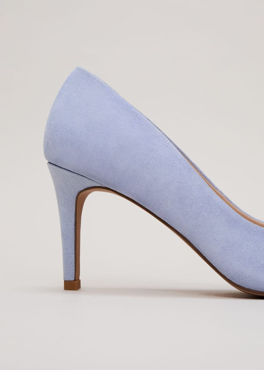 Satin Twist Peeptoe Shoes - Pale Blue