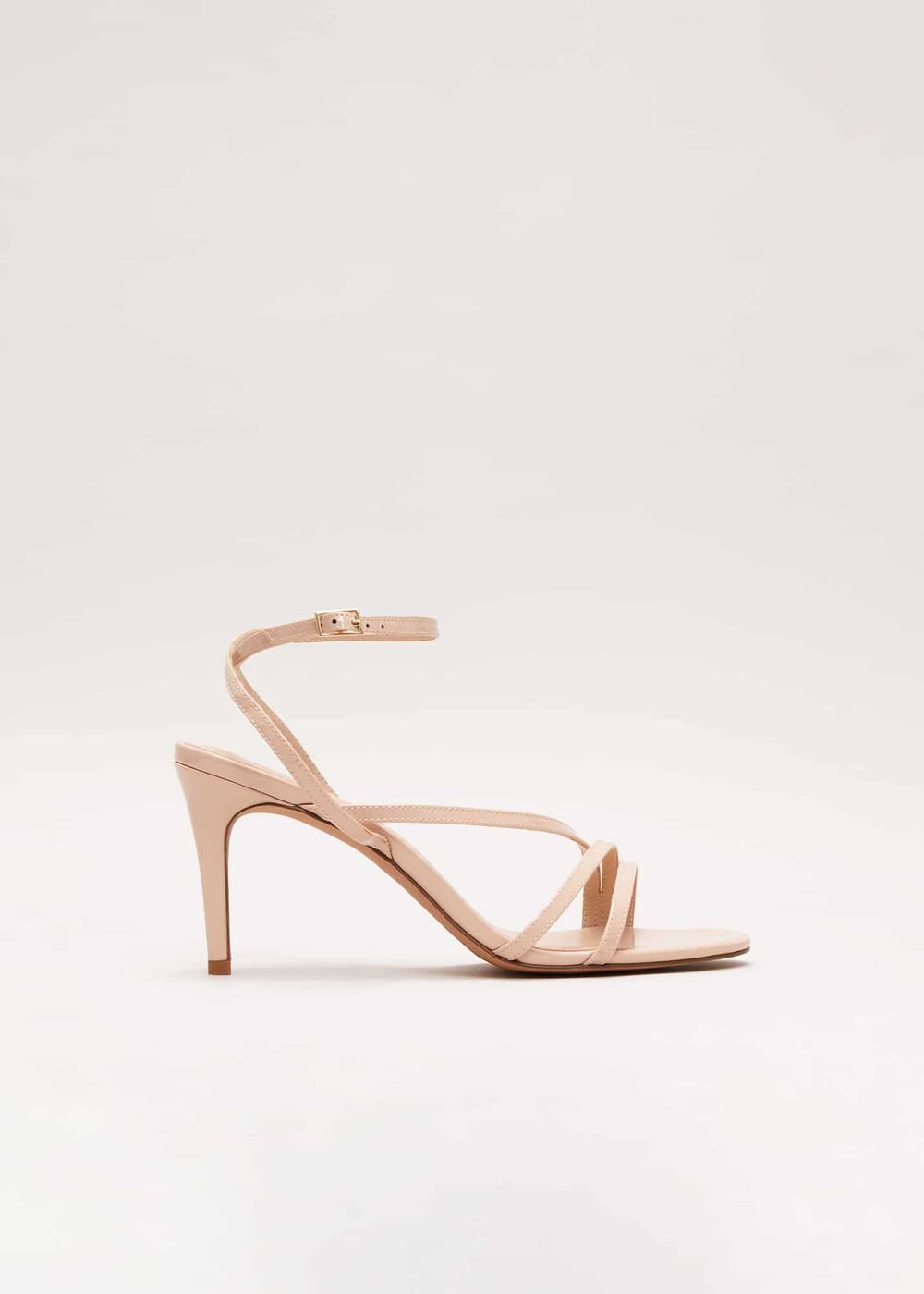 Patent Barely There Strappy Sandal - Pale Pink